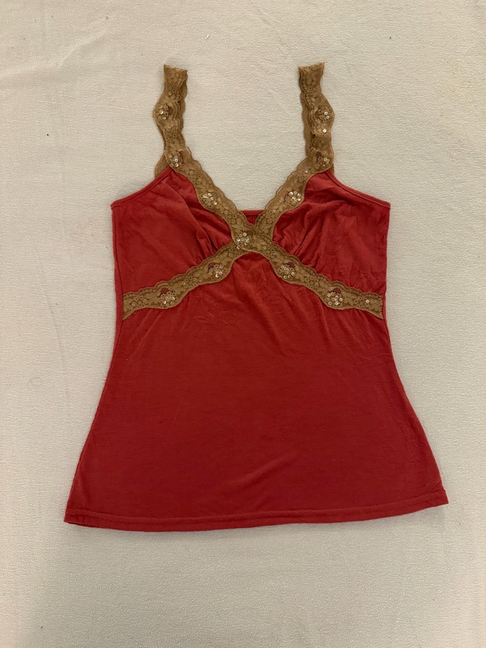 Y2K Fairy Grunge Lace Sequin Camisole Tank Top - Picture 2 of 6
